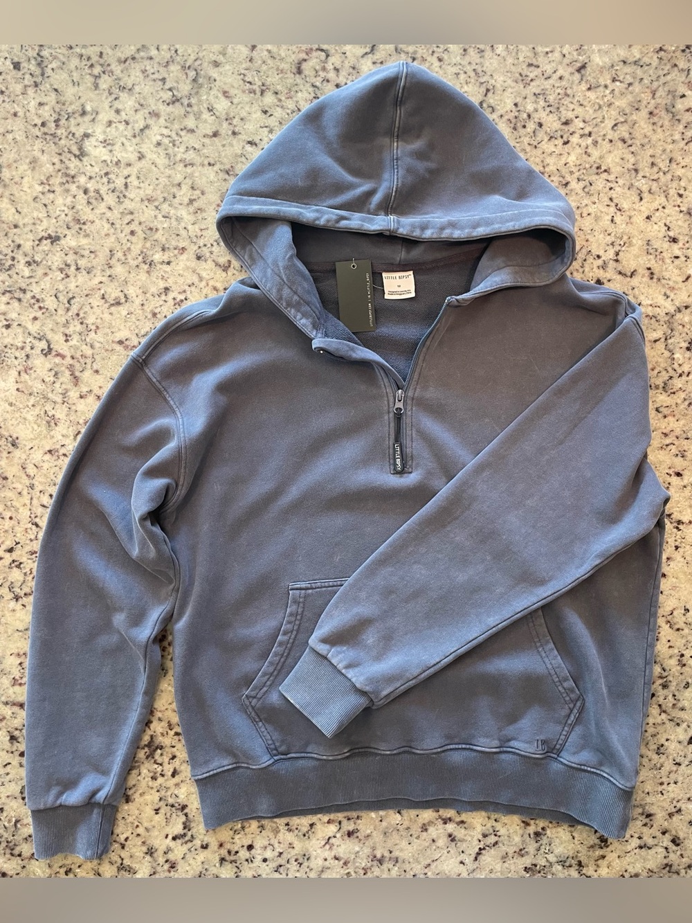 NWT 100% cotton women’s Little Bipsy vintage Navy 3/4 zip Hoodie M